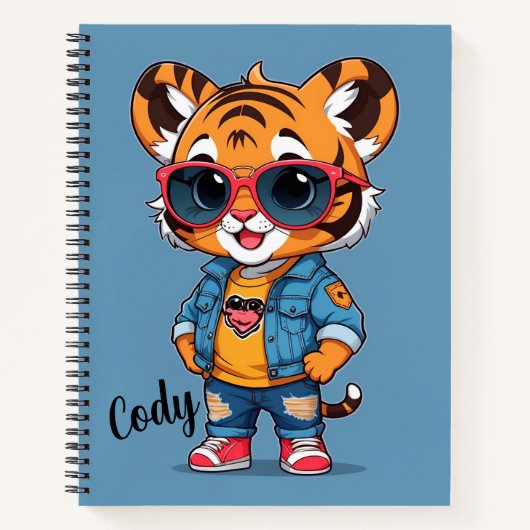 Cool Tiger Personalisiert Notizblock (Vorderseite)