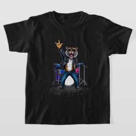 Cool Tiger Rock Dancer | Funny Animal Music Gift T-Shirt