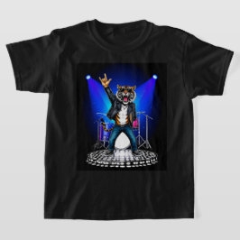 Cool Tiger Rock Dancer | Funny Animal Music Gift T-Shirt