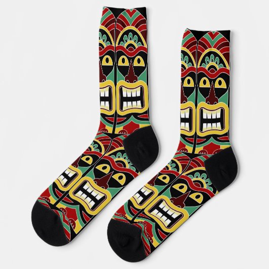 Cool Tiki Totem Socken (Linkes Detail)