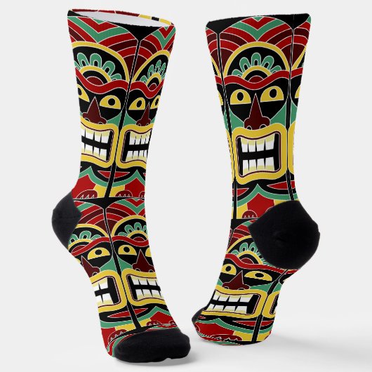 Cool Tiki Totem Socken (Gewinkelt)