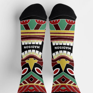 Cool Tiki Totems individuelle Name Socken