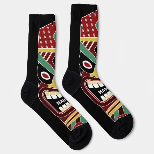 Cool Tiki Totems individuelle Name Socken (Rechts)