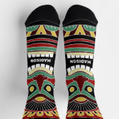 Cool Tiki Totems individuelle Name Socken (Oben)