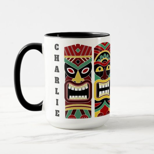 Cool Tiki Totems individuelle Name Tasse (Links)