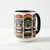 Cool Tiki Totems individuelle Name Tasse (VorderseiteRechts)