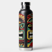 Cool Tiki Totems individuelle Name Trinkflasche (Rechts)