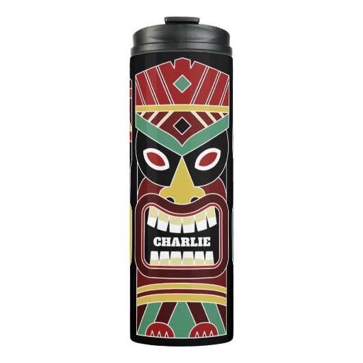 Cool Tiki Totems individuelle Name tumbler Thermosbecher (Vorderseite)