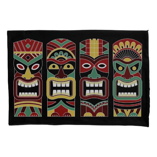 Cool Tiki Totems Pillowcases Kissenbezug (Vorderseite)