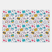 Cool tiled School pattern Geschenkpapier Set (Vorderseite)