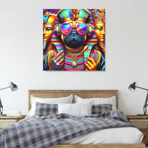 COOL TIMES KING TUT PUG 2 LEINWANDDRUCK