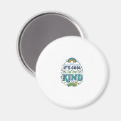 Cool To Be Kind Regenbogen-Raupe-Shirt-Design_1 Magnet (Vorderseite/Rückseite)