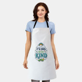 Cool To Be Kind Regenbogen Raupe Shirt Design_1 Schürze (Getragen)