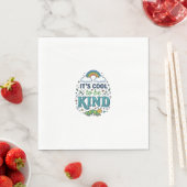 Cool To Be Kind Regenbogen-Raupe-Shirt-Design_1 Serviette (Beispiel)