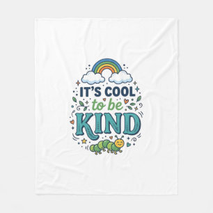 Cool To Be Kind Regenbogen-Raupen-Shirt-Design_1 Fleecedecke