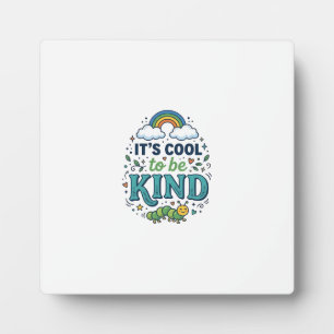 Cool To Be Kind Regenbogen-Raupen-Shirt-Design_1 Fotoplatte