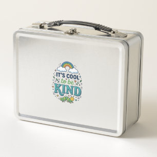 Cool To Be Kind Regenbogen-Raupen-Shirt-Design_1 Metall Brotdose