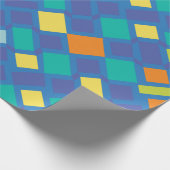 Cool Tone checkerboard Kid's   Geschenkpapier (Ecke)