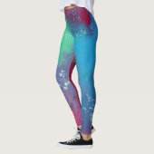 Cool Tones Abstract Oil Paint Gradient Leggings (Links)