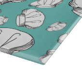 Cool Toque Blanche Koch hat Pattern Monogramm Schneidebrett (Ecke)