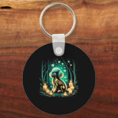 Cool Toy Poodle Dog Skeleton Halloween Hund Mama V Schlüsselanhänger (Vorderseite)