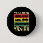 Cool Train Model Funny Train Railroad  Button (Vorderseite)