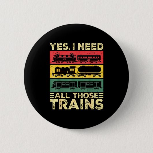 Cool Train Model Funny Train Railroad  Button (Vorderseite)