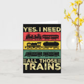 Cool Train Model Funny Train Railroad Karte (Gelbe Blume)