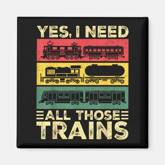 Cool Train Model Funny Train Railroad Magnet (Vorne)