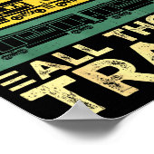 Cool Train Model Funny Train Railroad  Poster (Ecke)