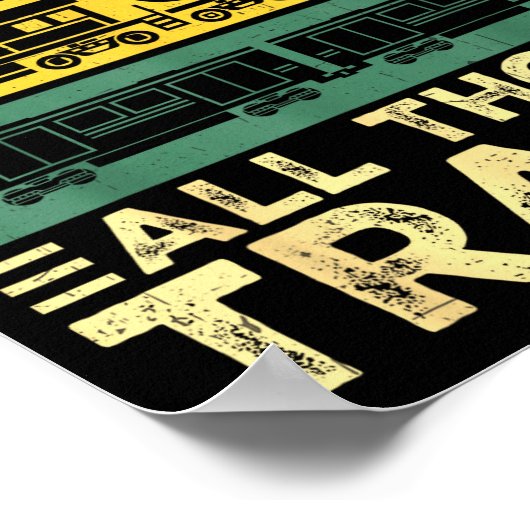 Cool Train Model Funny Train Railroad  Poster (Ecke)