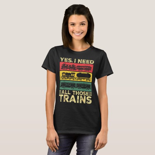 Cool Train Model Funny Train Railroad T-Shirt (Vorne ganz)