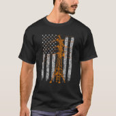 Cool Transmission Tower American Flag Lineman T sh T-Shirt (Vorderseite)