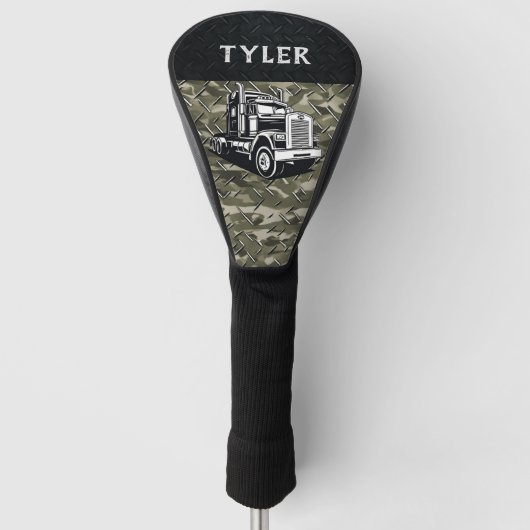 Cool Transport Truck Name Equipment Camo Golf Headcover (Vorderseite)
