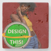 COOL! Travertine Stone Untersetzer - kundenspezifi (Vorderseite)