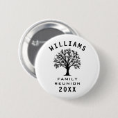 Cool Tree Family Wiedersehen Sommerurlaub Straßenr Button (Vorne & Hinten)