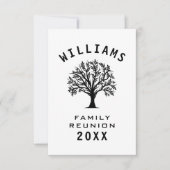 Cool Tree Family Wiedersehen Sommerurlaub Straßenr RSVP Karte (Vorderseite)
