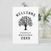 Cool Tree Family Wiedersehen Sommerurlaub Straßenr RSVP Karte (Stehend Vorderseite)