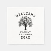 Cool Tree Family Wiedersehen Sommerurlaub Straßenr Serviette (Vorderseite)