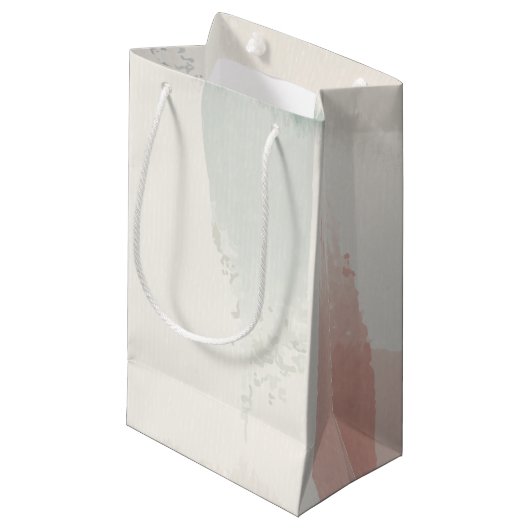 Cool Trendfarbener Pinselstrich Kleine Geschenktüte (Vorderseite Schrägansicht)