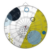 Cool, trendig, modern, geometrisch grün von Memphi Dartscheibe (vorne)