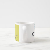 Cool, trendig, modern, geometrisch grün von Memphi Espressotasse (Rückseite)