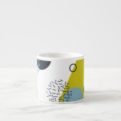 Cool, trendig, modern, geometrisch grün von Memphi Espressotasse (Vorderseite)