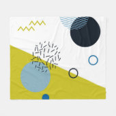 Cool, trendig, modern, geometrisch grün von Memphi Fleecedecke (Vorderseite (Horizontal))