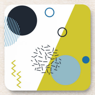 Cool, trendig, modern, geometrisch grün von Memphi Getränkeuntersetzer