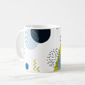 Cool, trendig, modern, geometrisch grün von Memphi Kaffeetasse (Vorderseite Links)