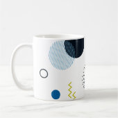 Cool, trendig, modern, geometrisch grün von Memphi Kaffeetasse (Links)