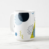 Cool, trendig, modern, geometrisch grün von Memphi Kaffeetasse (Vorderseite Links)