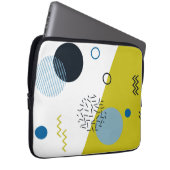 Cool, trendig, modern, geometrisch grün von Memphi Laptopschutzhülle (Vorne Rechts)