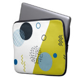 Cool, trendig, modern, geometrisch grün von Memphi Laptopschutzhülle (Vorderseite Links)